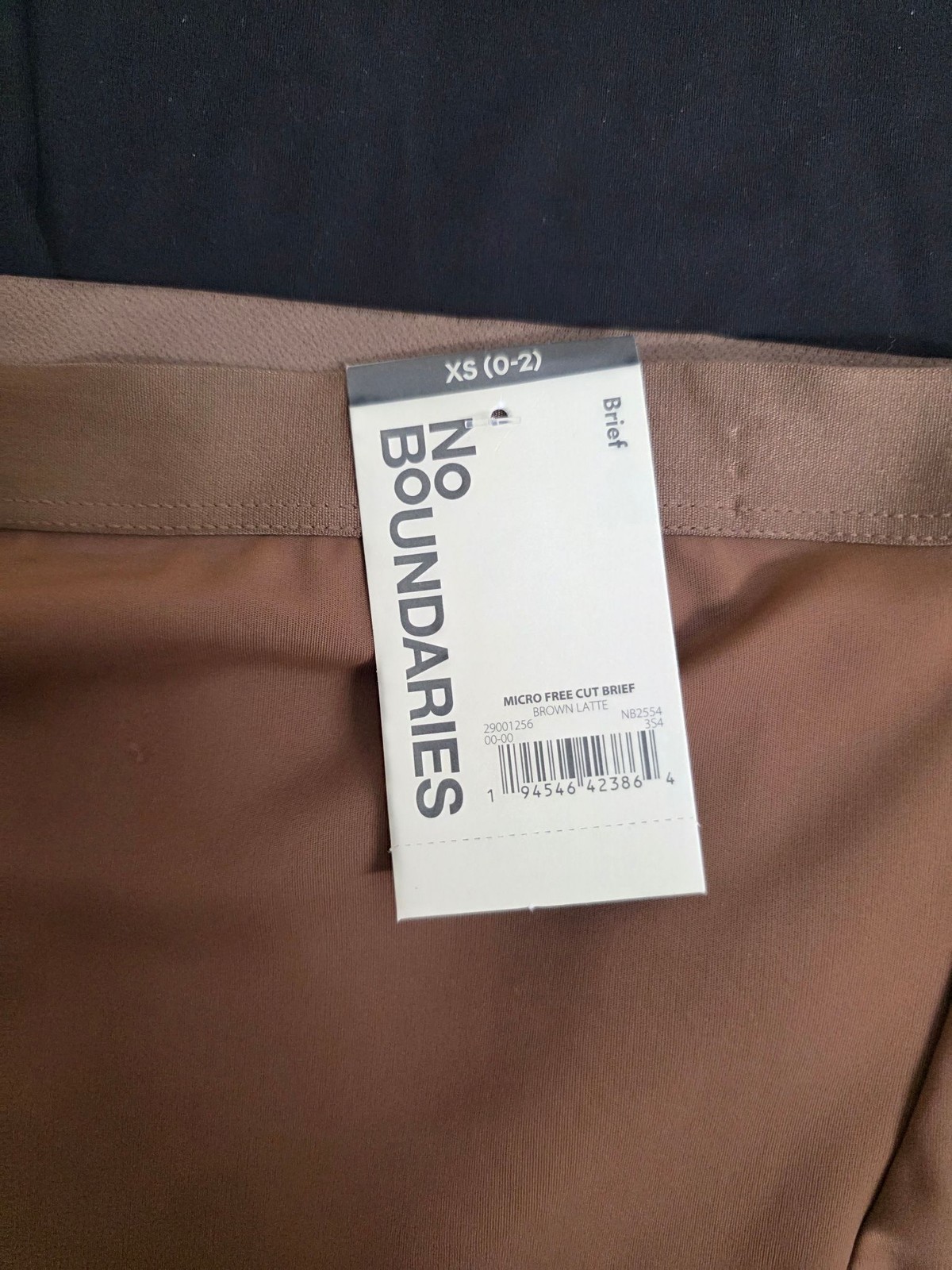 No Boundaries Womens Micro Free Cut Briefs 3 Pack Black Brown XS NB2554