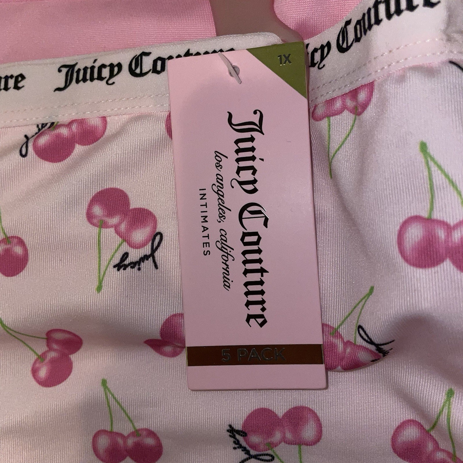 Juicy Couture Boyshort Cheeky Panties 5 Pack Size 1X 2X 3X $38 JC9695