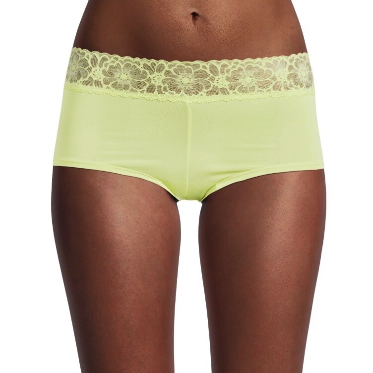 No Boundaries Juniors Micro Boyshort Panties Small 3-5 Adrenalime Lime New Soft