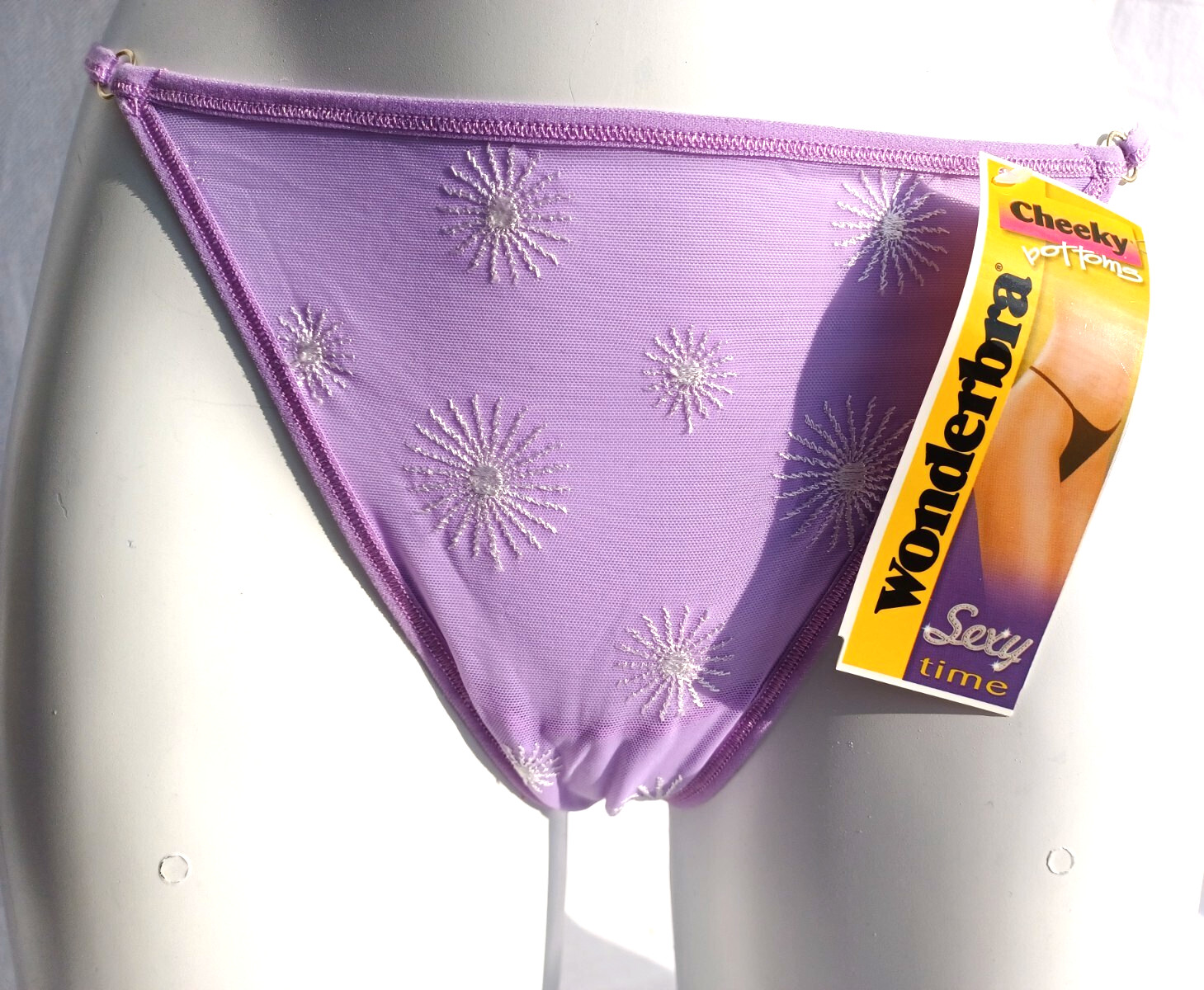 Wonderbra Lingerie Beautiful Lilac Odyssey Sexy Time Mesh String Thong Size M/L
