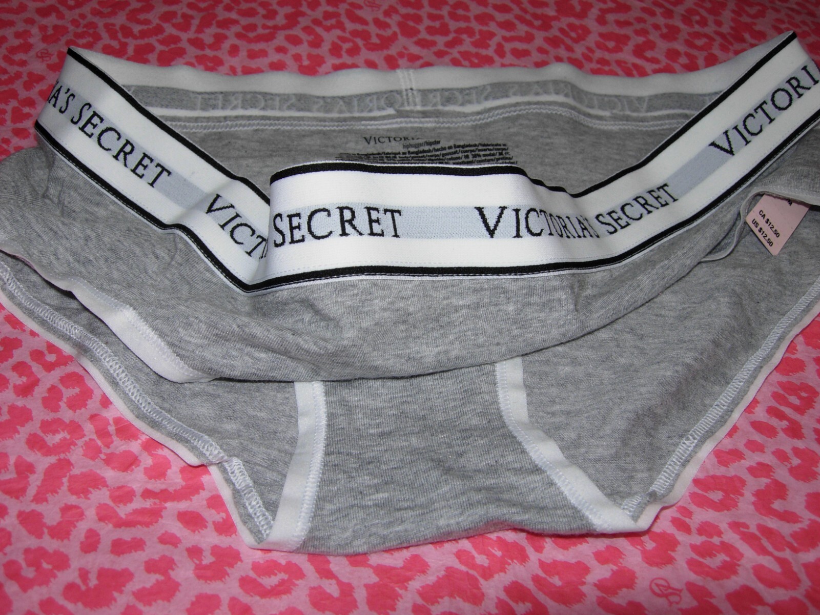 Victorias Secret Sexy Hiphugger Panties Gray w/Block Logo Pantie XS S M L XL XXL