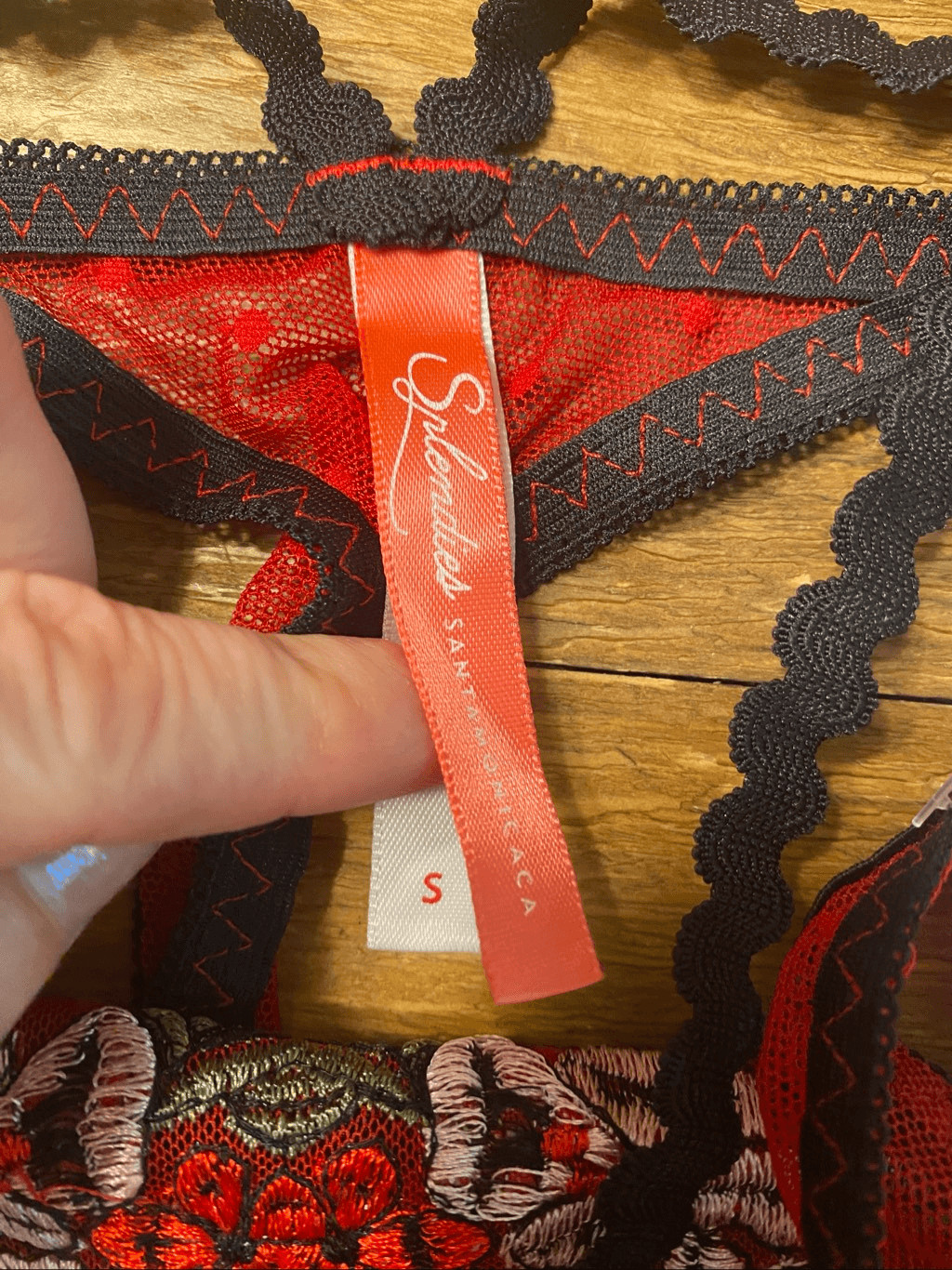 Splendies Small NWT red black lingerie bottoms