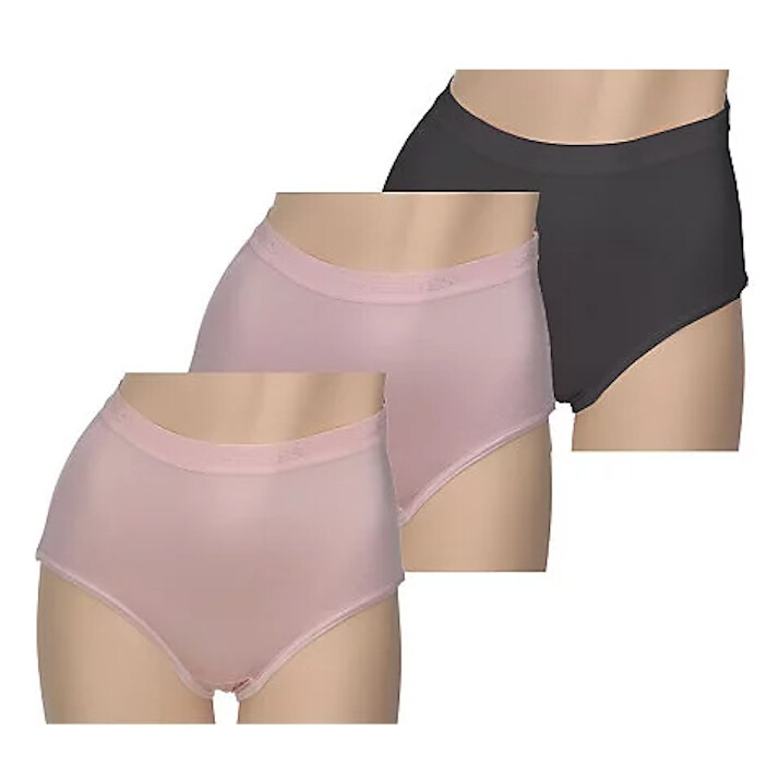 Breezies Set of 3 Nylon Lycra Women’s Full Cut Briefs UltimAir QVC A64727 Size 7