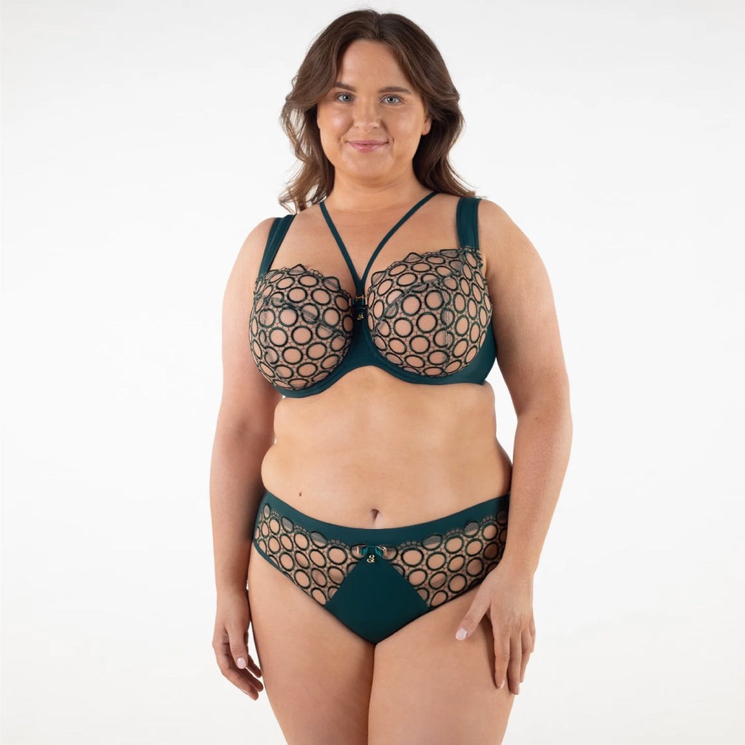 Samanta Boobie Sheer Mesh Tulle Embroidered Brief Panty Women’s Lingerie B400