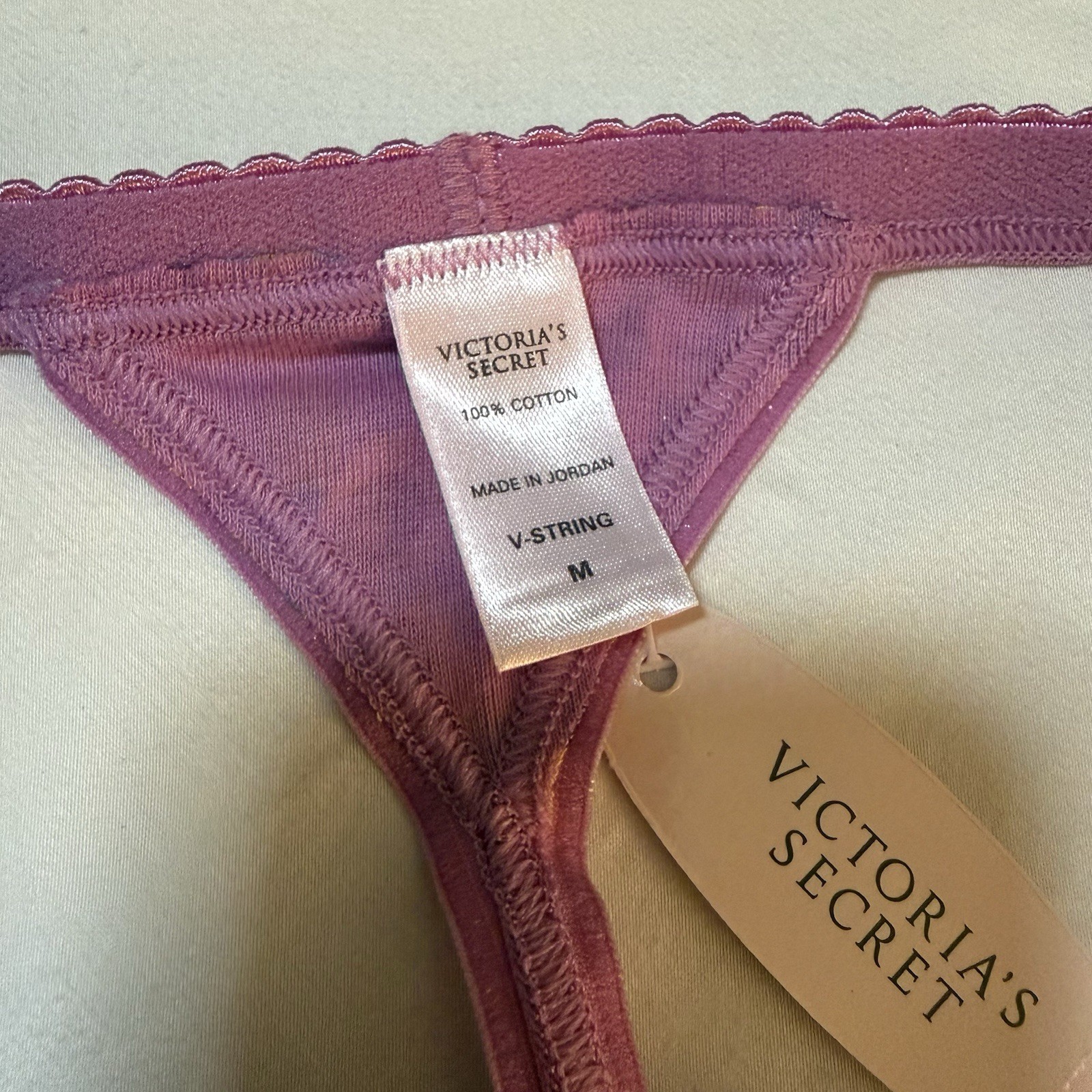 Vintage Y2K Victoria’s Secret 100% Cotton V-String Floral NWT Size Medium