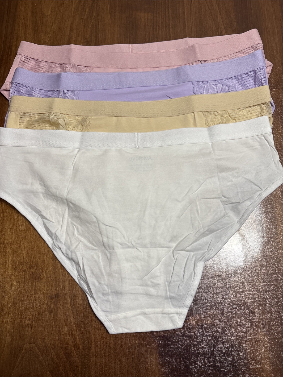 Avidlove Womens 4-Pack Cotton Briefs Lady Underwear Lace Panties Assorted Colors