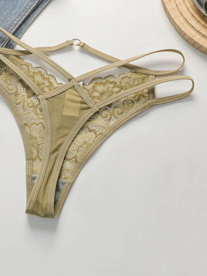 Lace Panties Low Rise Women’s Thong Lightweight Breathable Underwear 3 Pcs