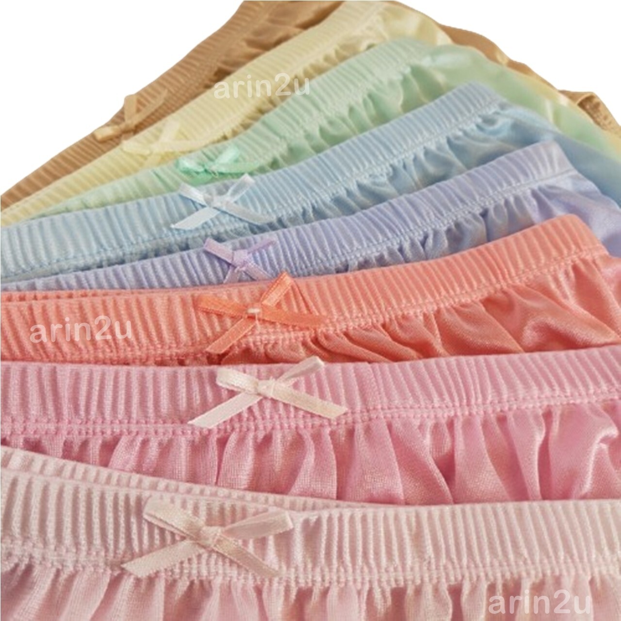 12 Pack Silky Nylon Underwear Women Men Briefs Plus Size 3XL Lady Panties Shiny