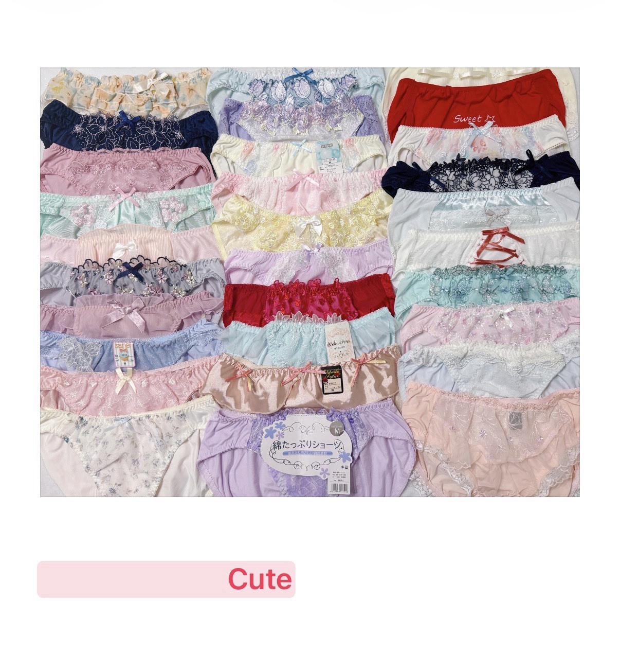 Random 10 Pairs US-S Japanese Cute/Sexy Embroidery/Straps Panties Girls Women’s