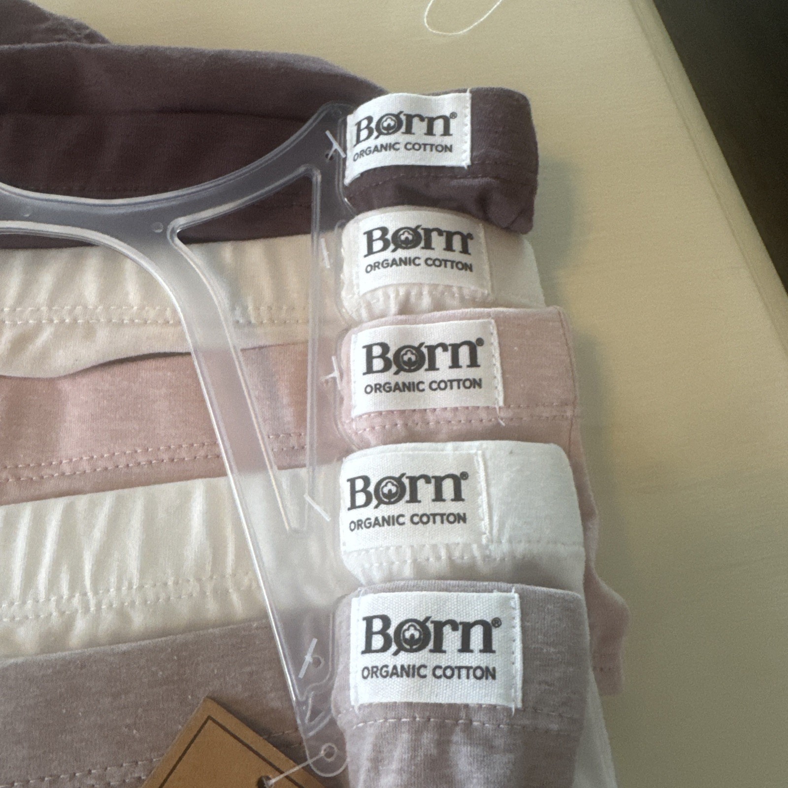 Born ~ Womens Cotton Hipsters Underwear Panties 5 pack Organic Cotton ~ Medium