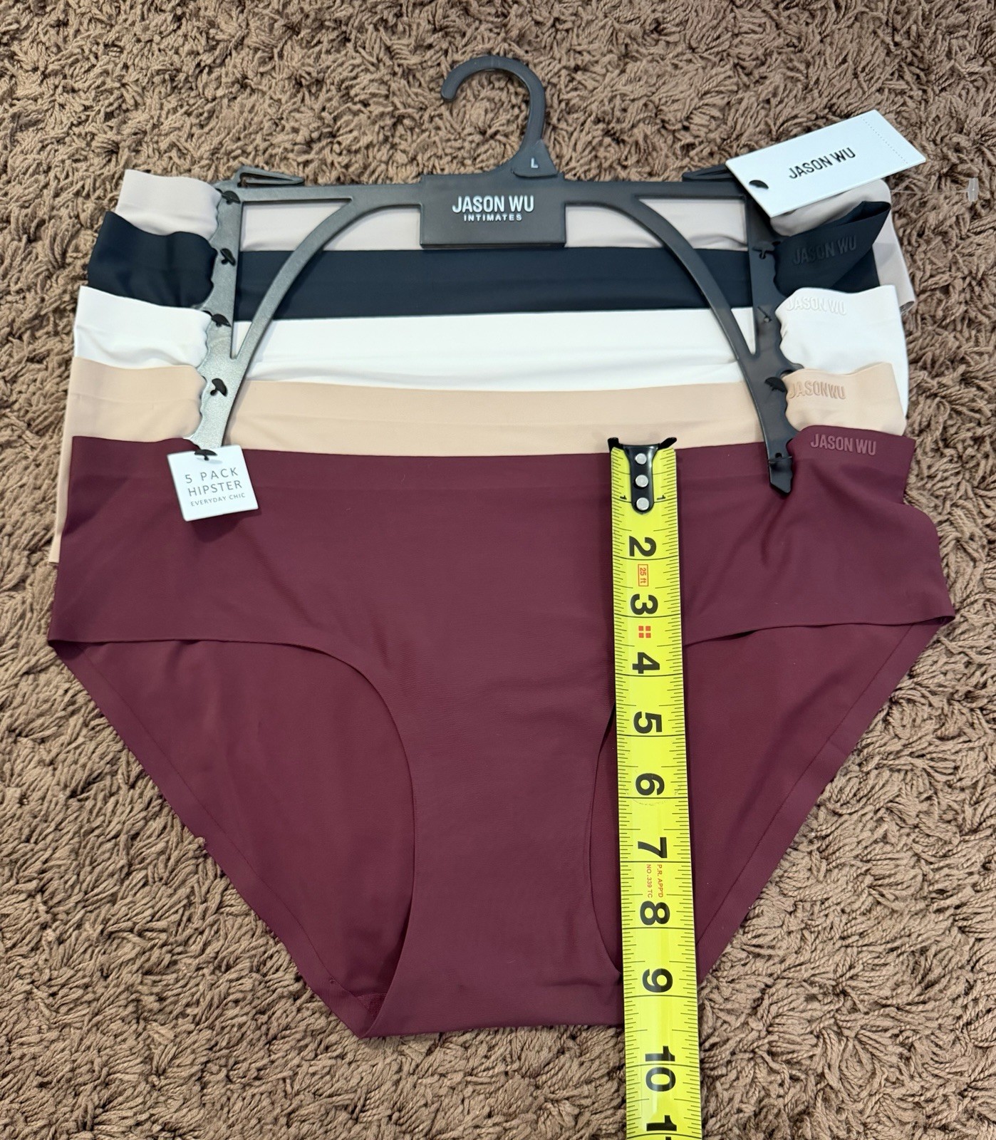 NWT Jason Wu Women’s 5-Pack Hipster Designer Panties Large Chic Comfy Multicolor