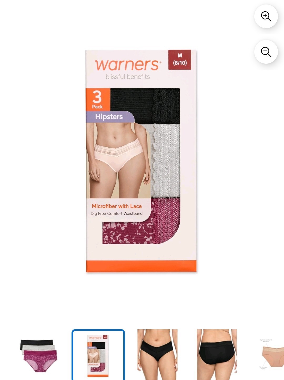 Warners Blissful Benefits Women’s 3-Pack Panties/USA/FREE Shipping