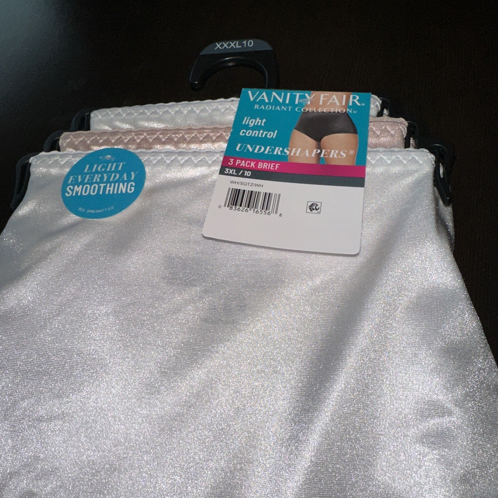 Vanity Fair Radiant Undershapers Brief Underwear 3 Pair Nylon Women 3XL/10