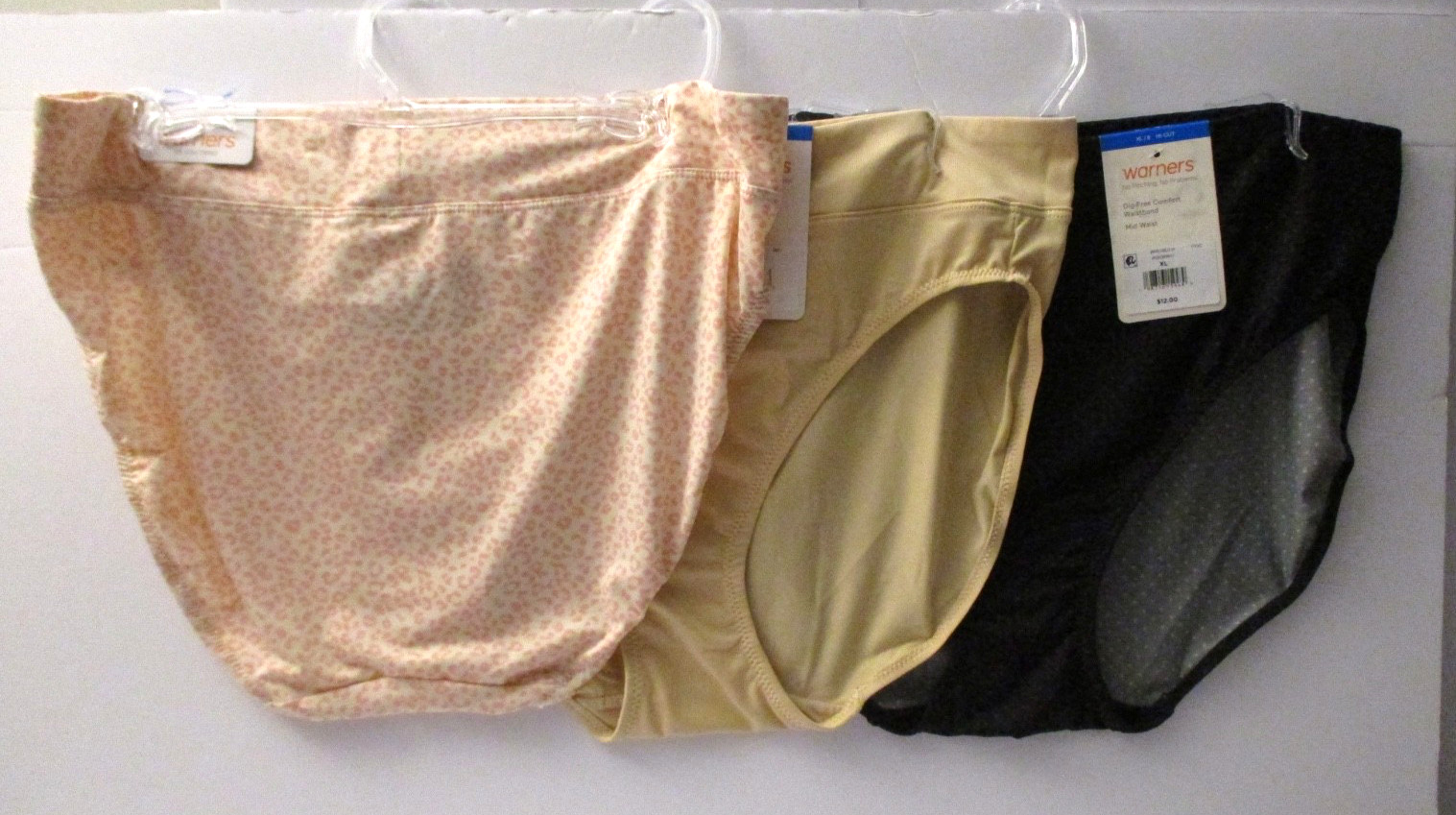 Warners hi cut panties~3 pair with Dig-Free Comfort size 8/XL style 5138J