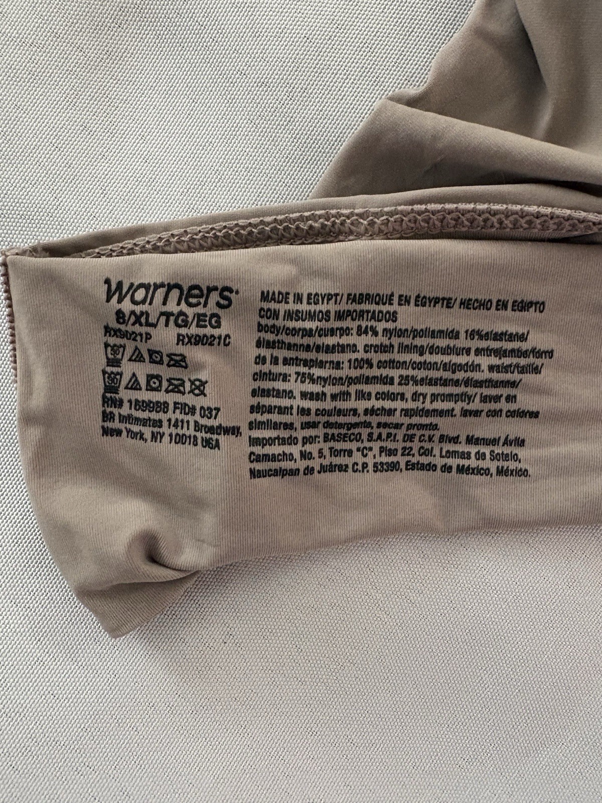 NEW Warners Thong Smooth It Over High Waist Thong 2 Pack Panty Size XLarge New