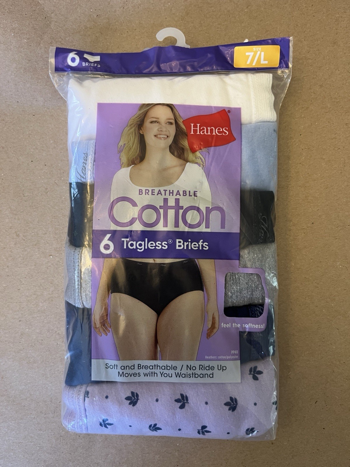 Hanes Women’s Panties 6-pack No Ride Up Cotton Brief Cut Underwear Cool Comfort