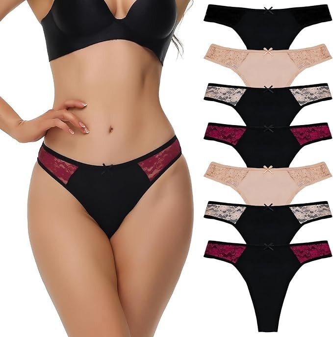 Women’s Size XXL Underwear Thongs, Nylon Comfortable Panties 7-Pack NWT