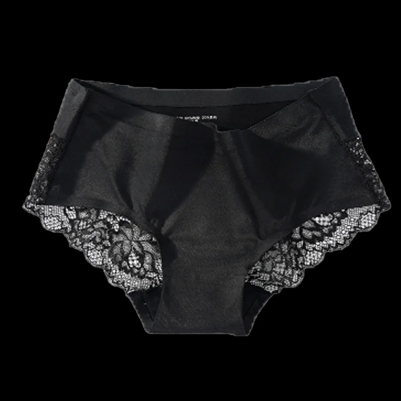 Shiny Satin Silky Knickers Sexy Briefs Women Underwear Lace Panties Seamless