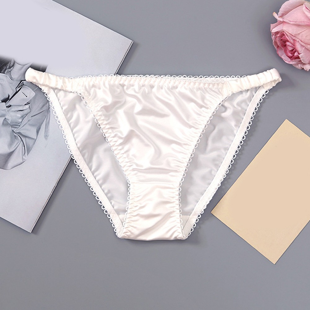 Womens Everyday Comfort with Sexy Lace and Silk Blend Low Waist Briefs