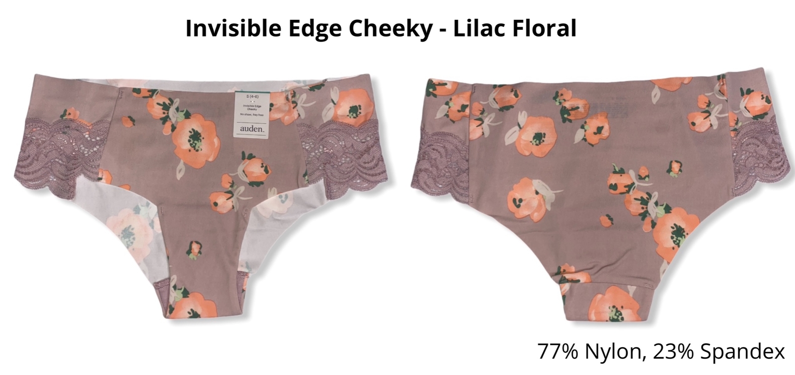 Women’s 4pk Assorted Styles & Colors Underwear – Auden – Size S (4-6) – 390