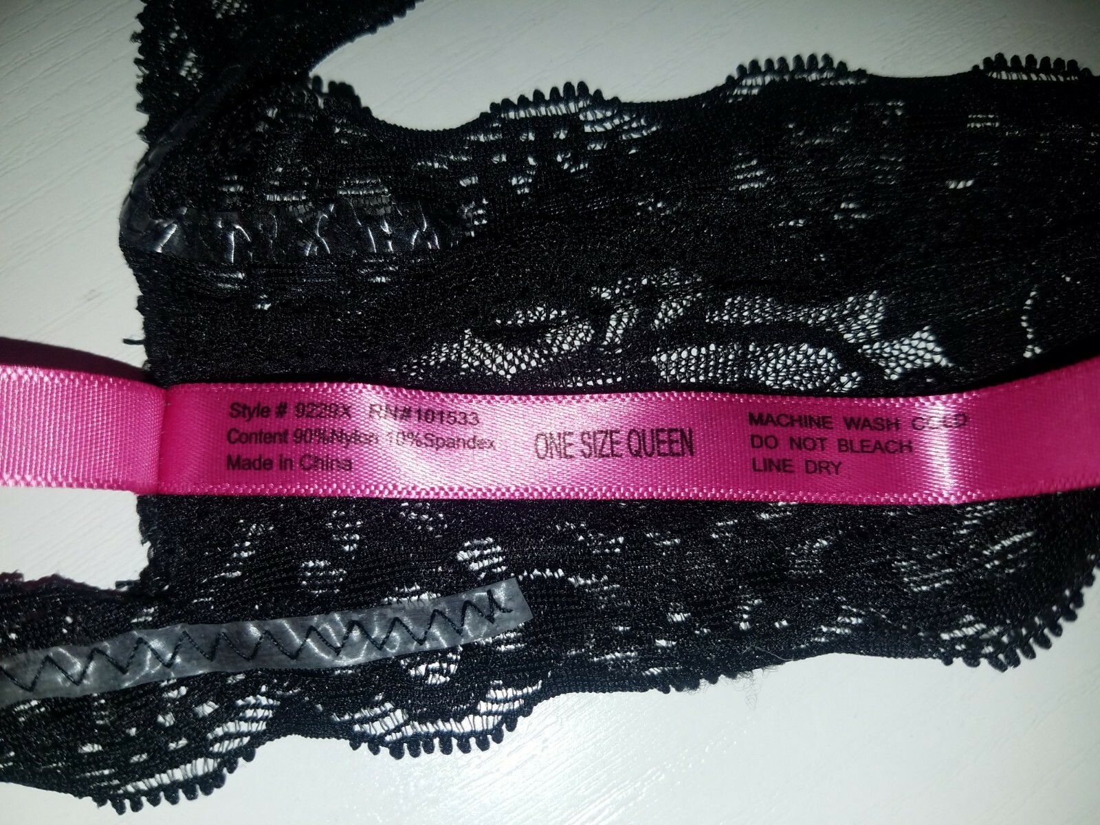 Seven till Midnight Queen Size Black Lace Thong *New*