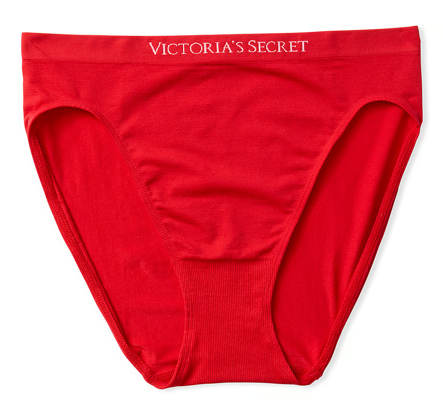 Victoria’s Secret Seamless Buttery Soft High Leg Briefs Panties Lipstick Red NWT