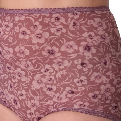 BALI Womens Size L 7 SKIMP SKAMP Brief 2633 Panty Bloom Floral Purple High Waist