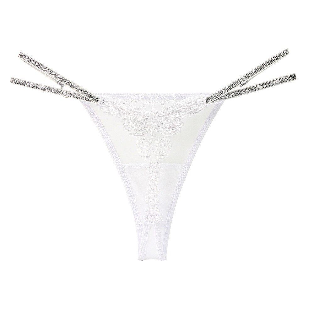 Sexy Glitter Thin Strap Thong Ice Silk Seamless G-string Panties Briefs Lingerie
