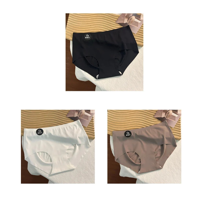 Seamless Panties Mid Rise Soft Lightweight Breathable Women’s Underwear 3 Pcs