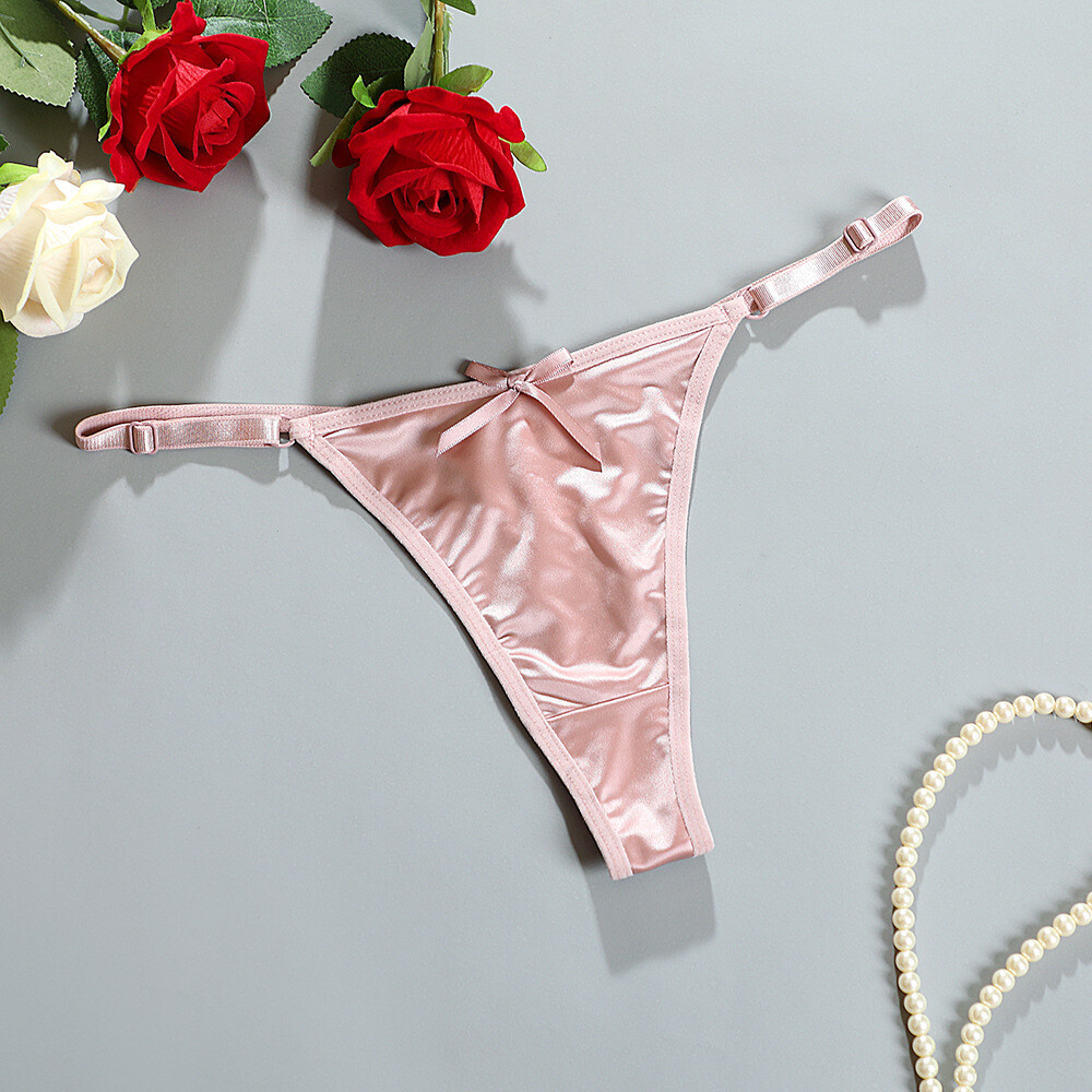 Pack Of 6 Sexy Ladies Womens Satin Panties Thongs G string Underwear Lingeries
