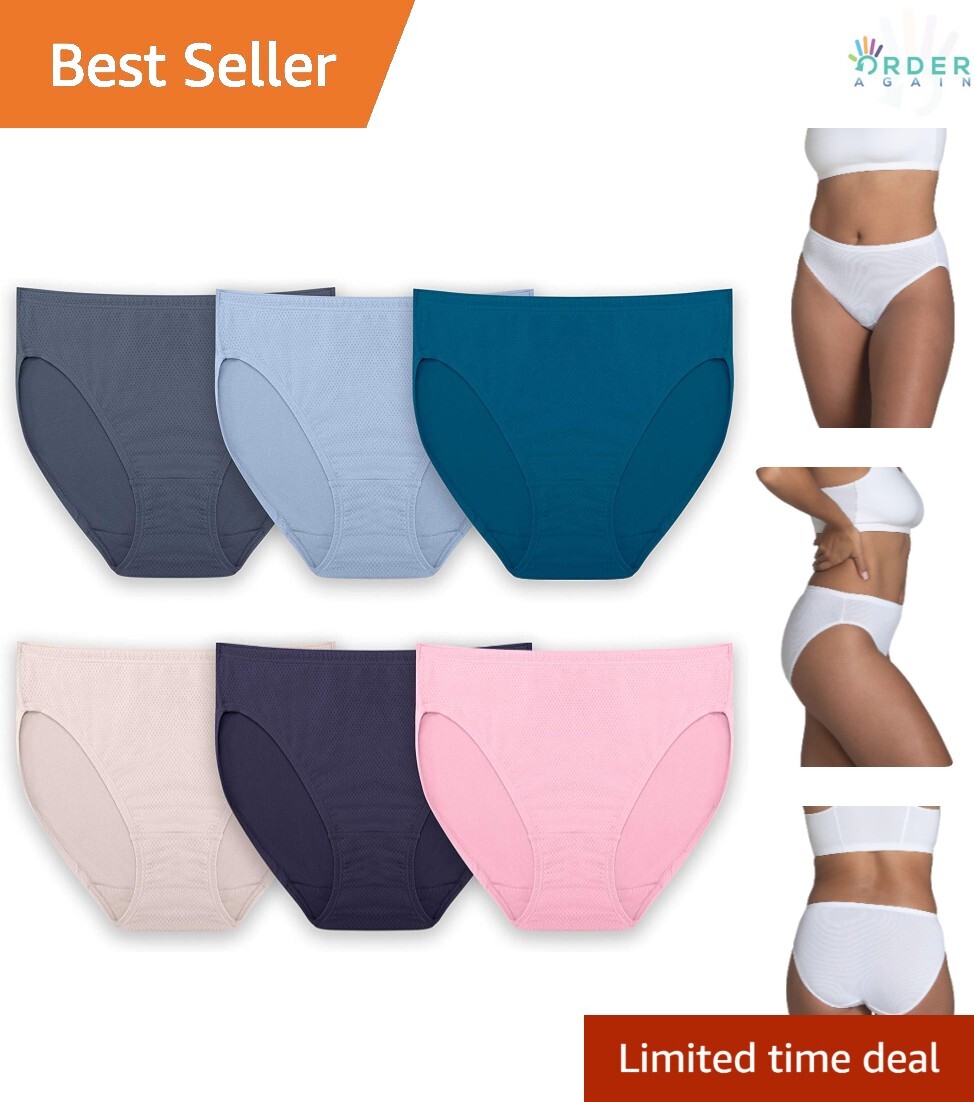 Women’s Breathable Micro-Mesh Underwear Plus Size Moisture Wicking Comfort