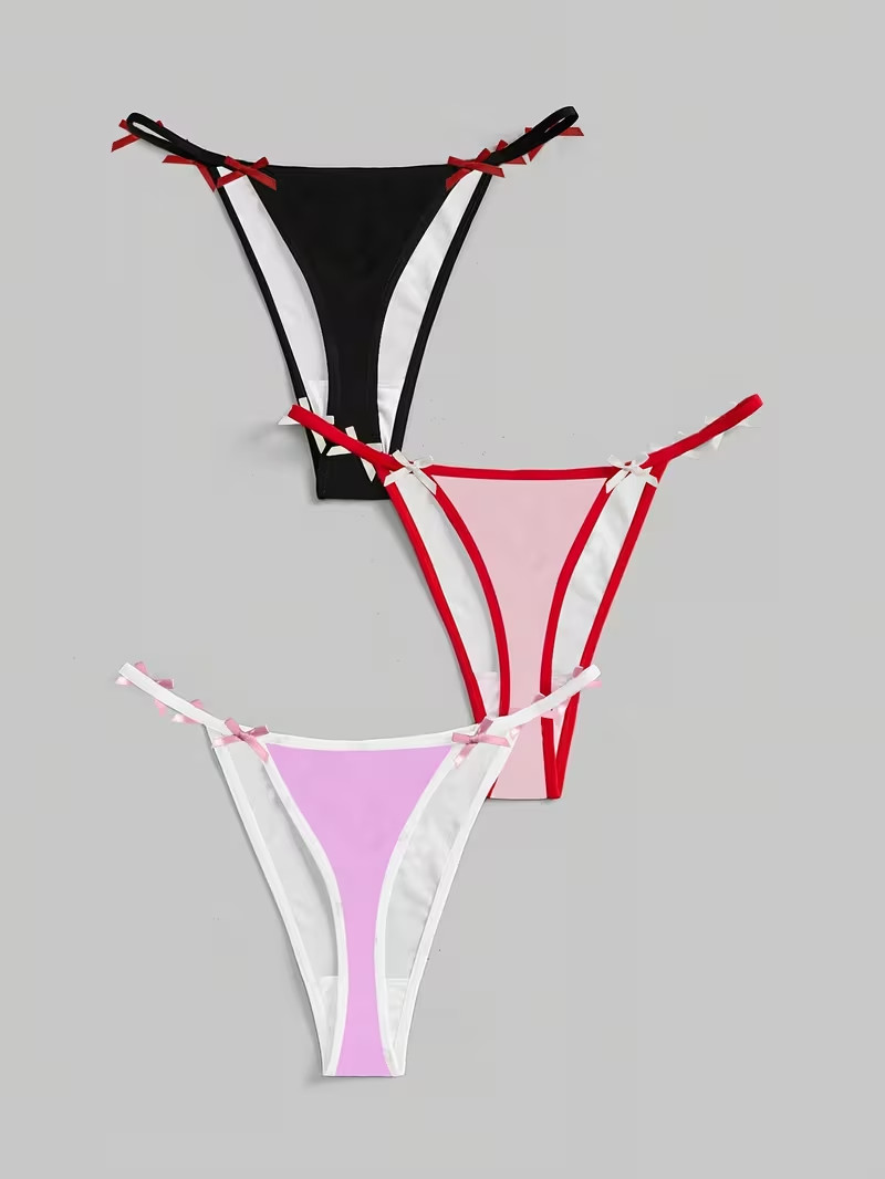 Sanrio Hello Kitty Kuromi My Melody Kawaii G-String Thong Panties – Pack of 3