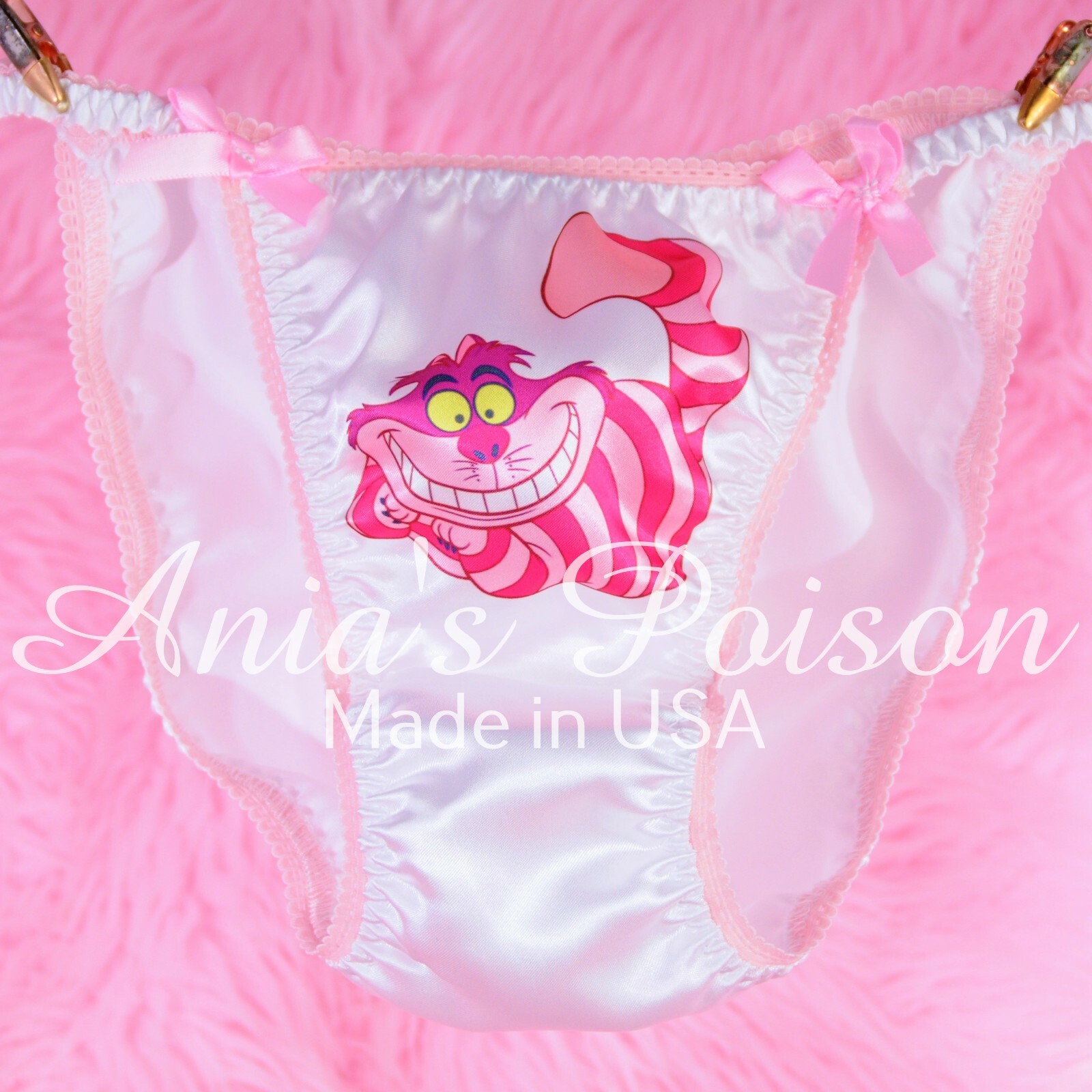 CUSTOM Made Sissy Satin Panties – Any Picture/text on White ladies or mens S-2X