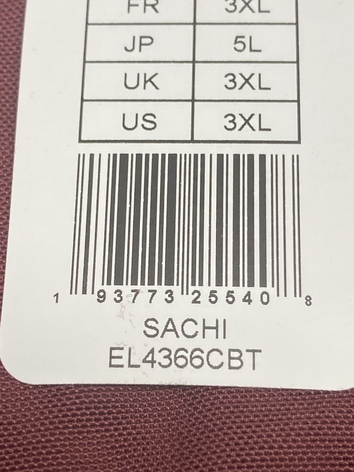 ELOMI Sachi Full Brief Cabernet EL4366 Size 3XL