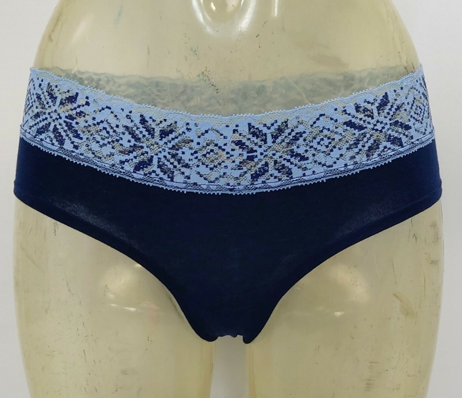 La Senza Navy Contrast Lace Trim Hiphugger Knickers/Briefs – Sizes S to XL