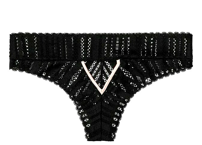 New $29.50 Victoria’s Secret💗Luxe Lace Cheeky 💖XS Black