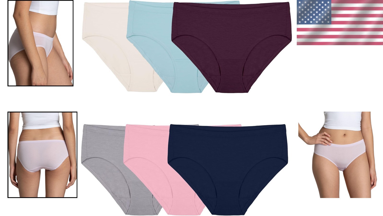 6-Pack Women’s Modal Hipster Panties