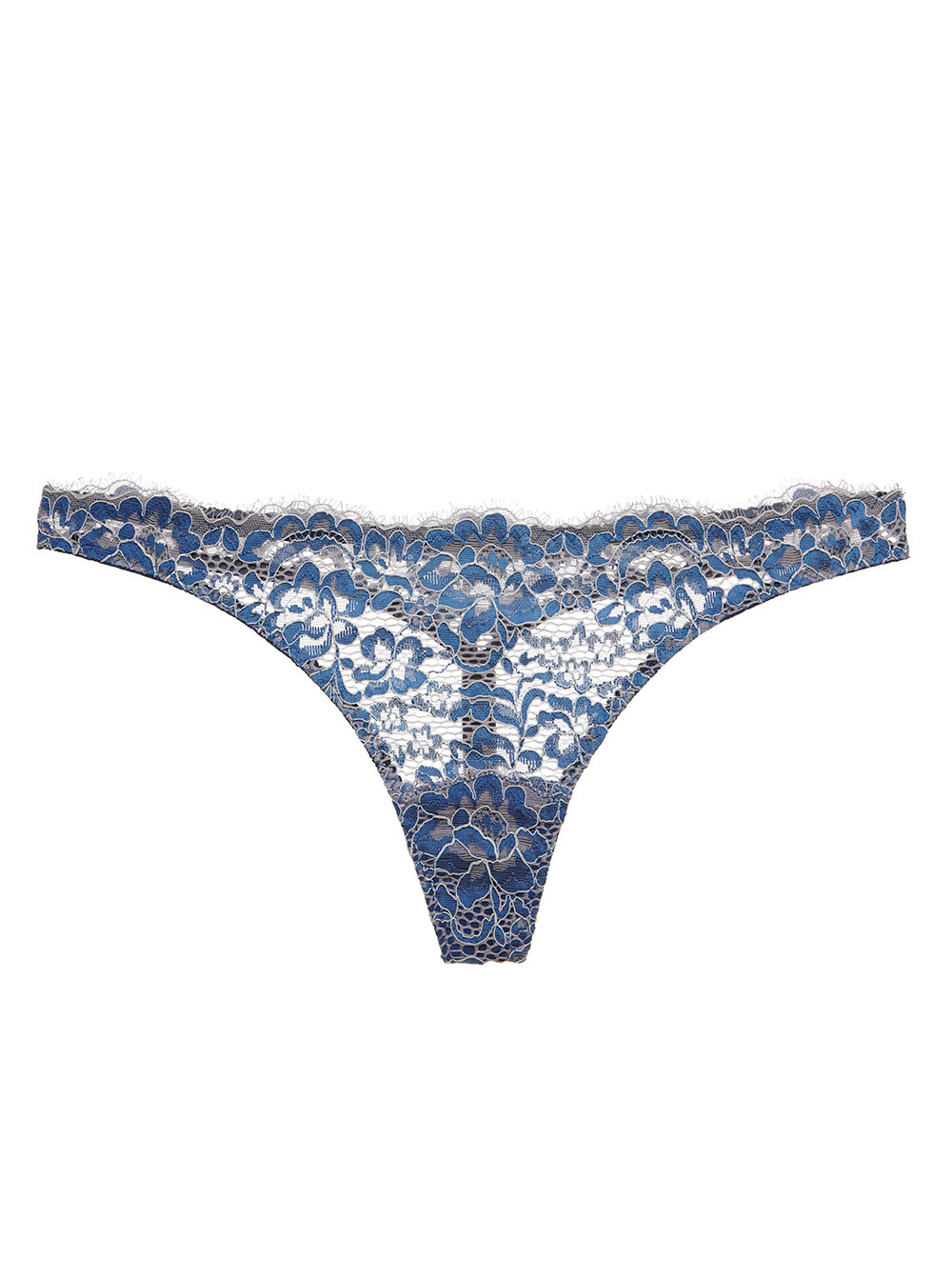 CLEARANCE – Cosabella Pret-A-Porter LR Thong in Navy Blue and Canvas – S/M, M/L