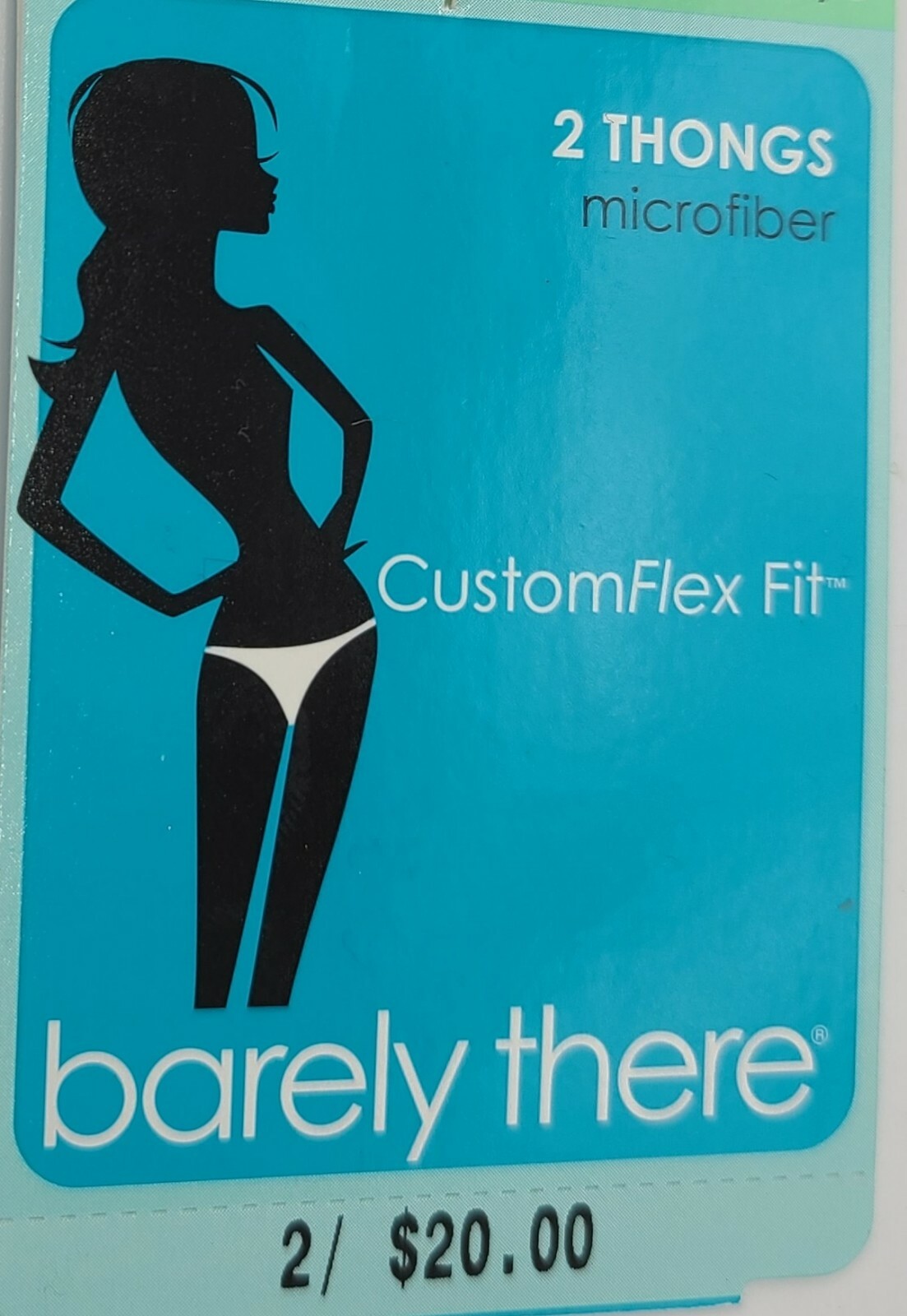 HANES THONG Size 6 Black Medium