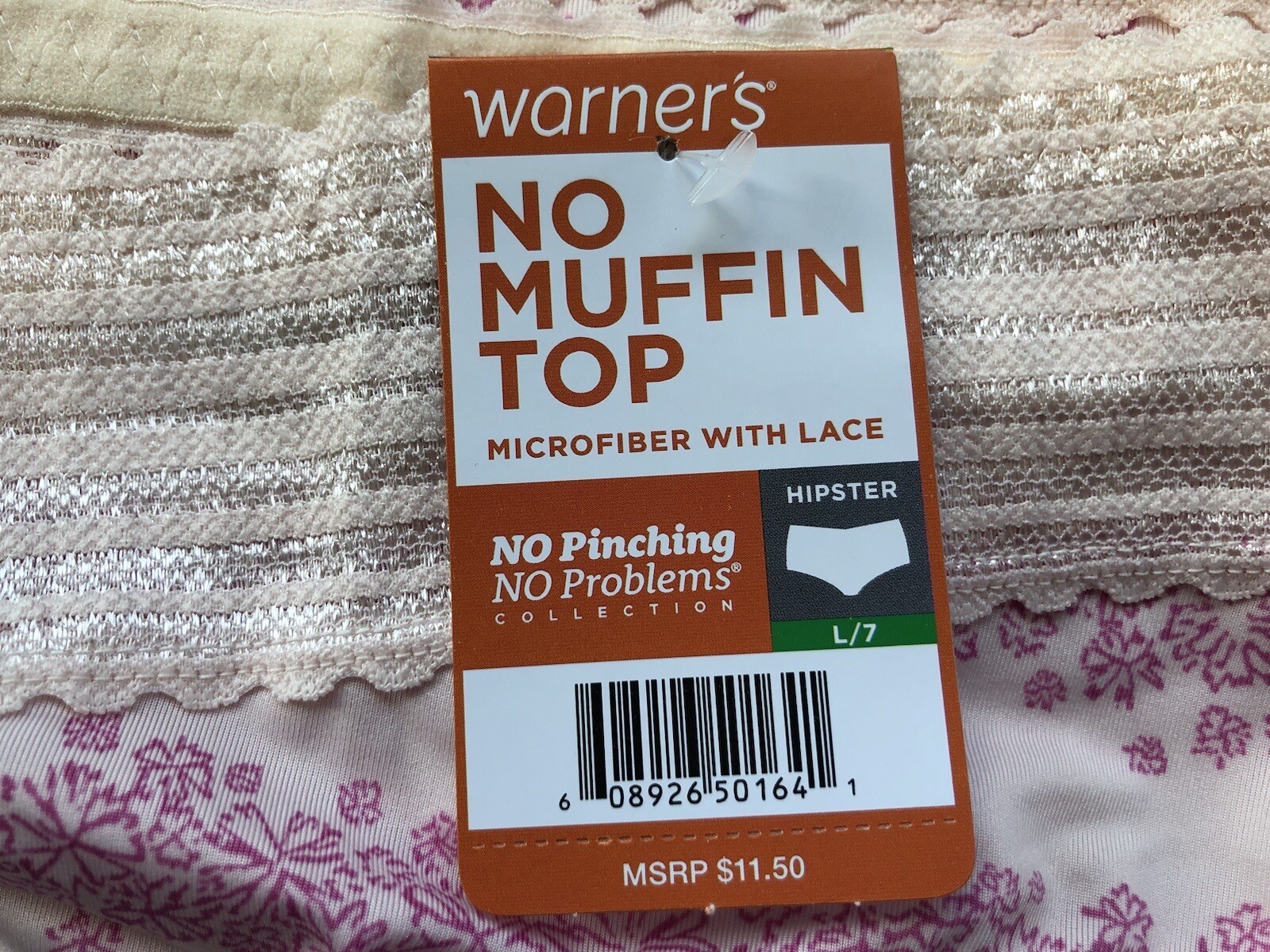 NWT Warner’s No Pinching, No Problems Hipster Panties 5609J 3 Pairs Size L 7