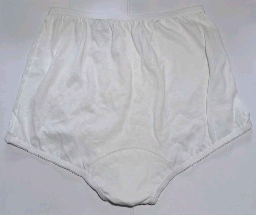 Kim Rogers Soft 100% Cotton White Full Panty Panties Brief #506 Sz 6 USA