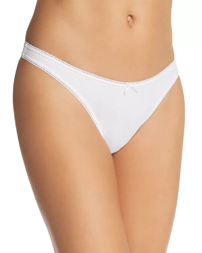 Eberjey Pima Goddess Thong White L89710 Women’s Underwear Size M/L