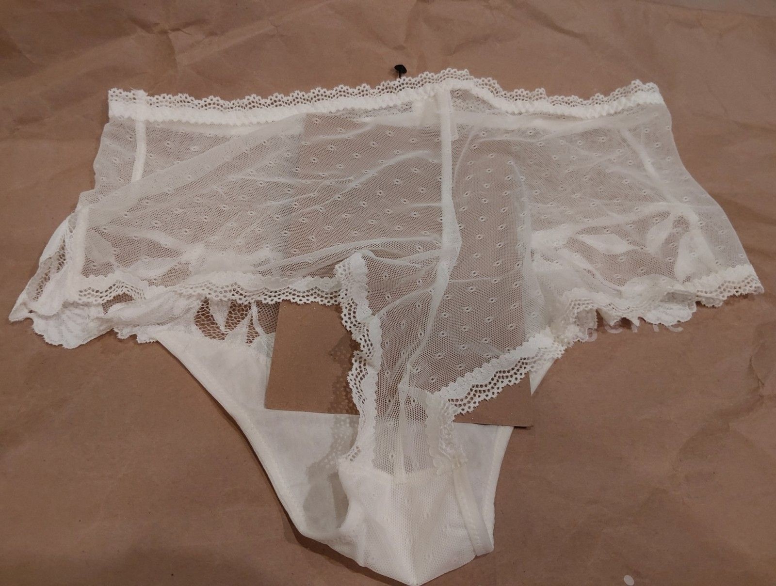 Intimissimi XL All About Flowers High Waist Hipster Brazilian Ivory Lace – NWT