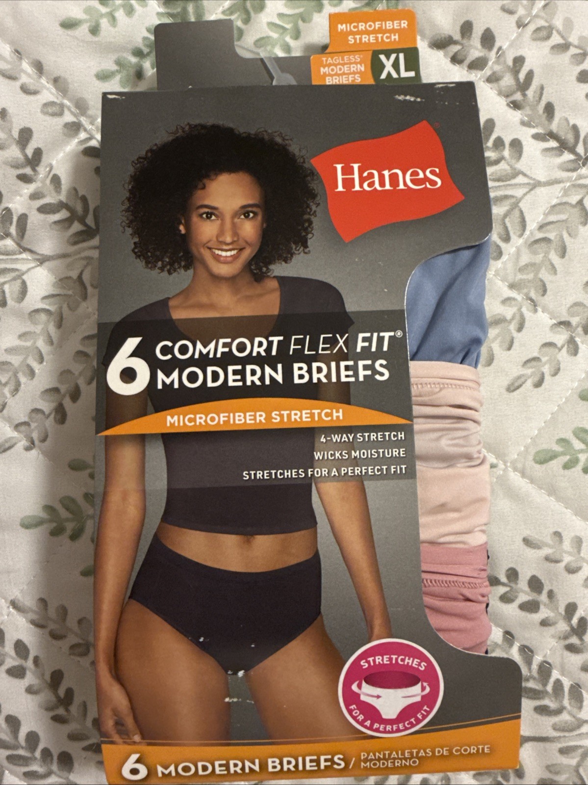 Hanes Women’s Microfiber Comfort Flex Fit Modern Briefs 6 Pack XL FREE Ship!!