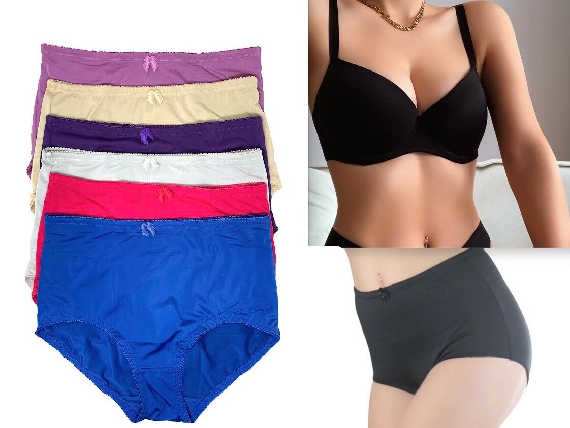 Women’s High-Rise Girdle Panties in Regular and Plus Sizes (6-Pack) #699Lacy