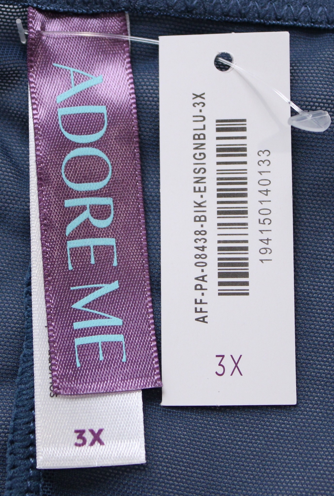 Adore Me Women’s Jamie Unlined Plus Size Panty Bottoms NN7 3X Ensign Blue NWT