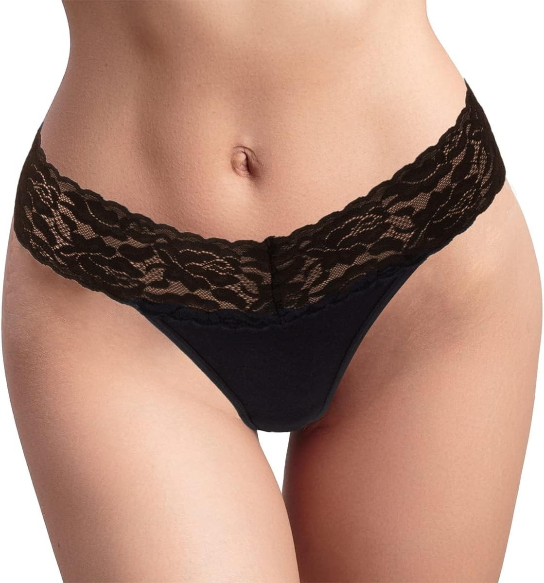 Comfort & Style with Lace Thongs – 6 or 12 Pack Low Rise Cotton Underwear