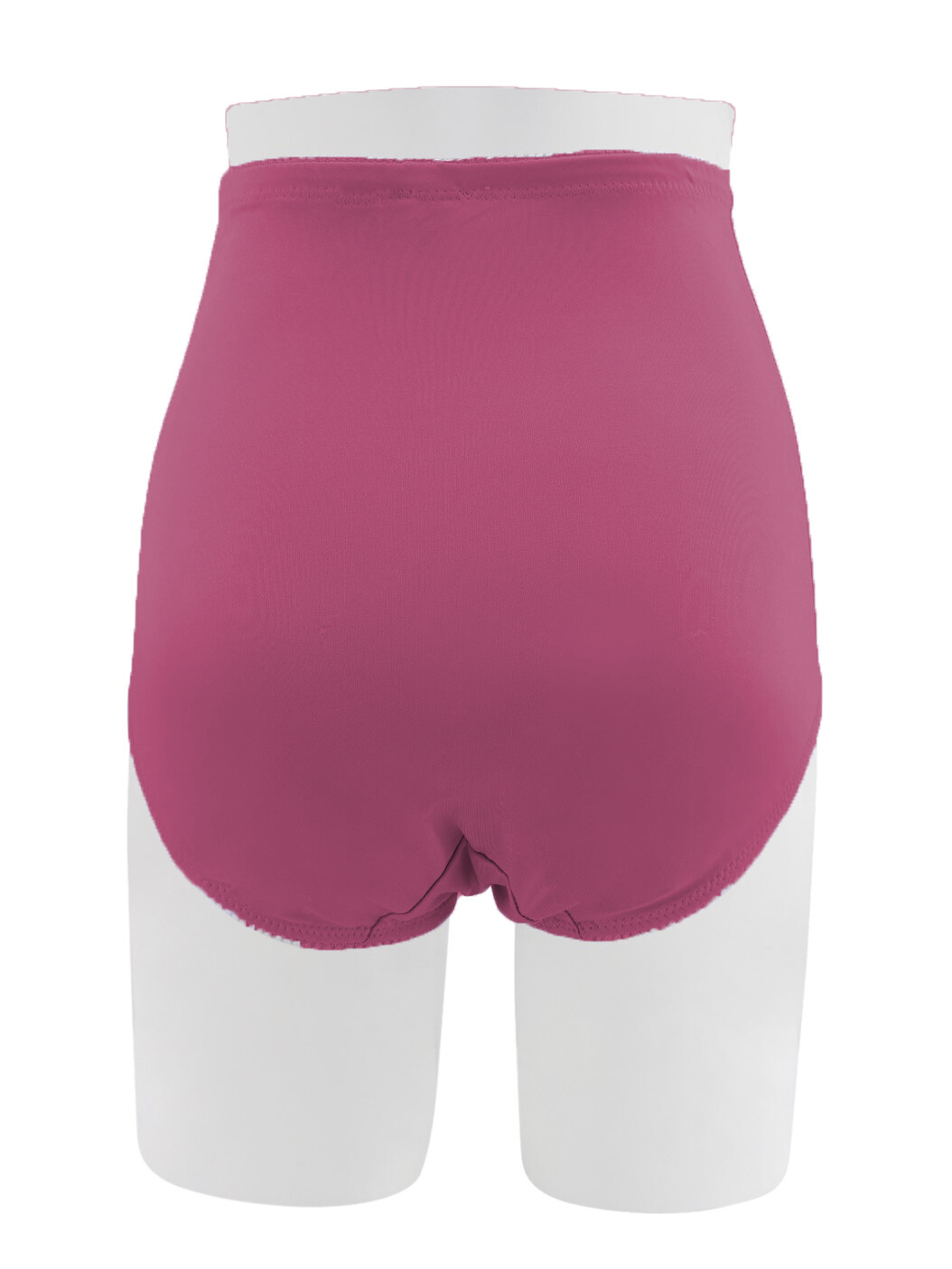 Plus Women High Waist Light Tummy Control Full Coverage Wide Band Satin Brief