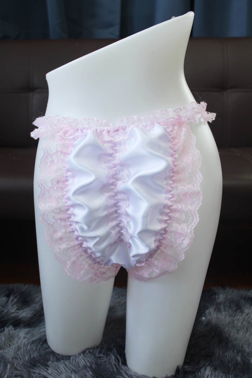 #A221 2XL/ElasticW.24-44″Vintage Style 6PCS Satin Thong Bikini Panties Underwear
