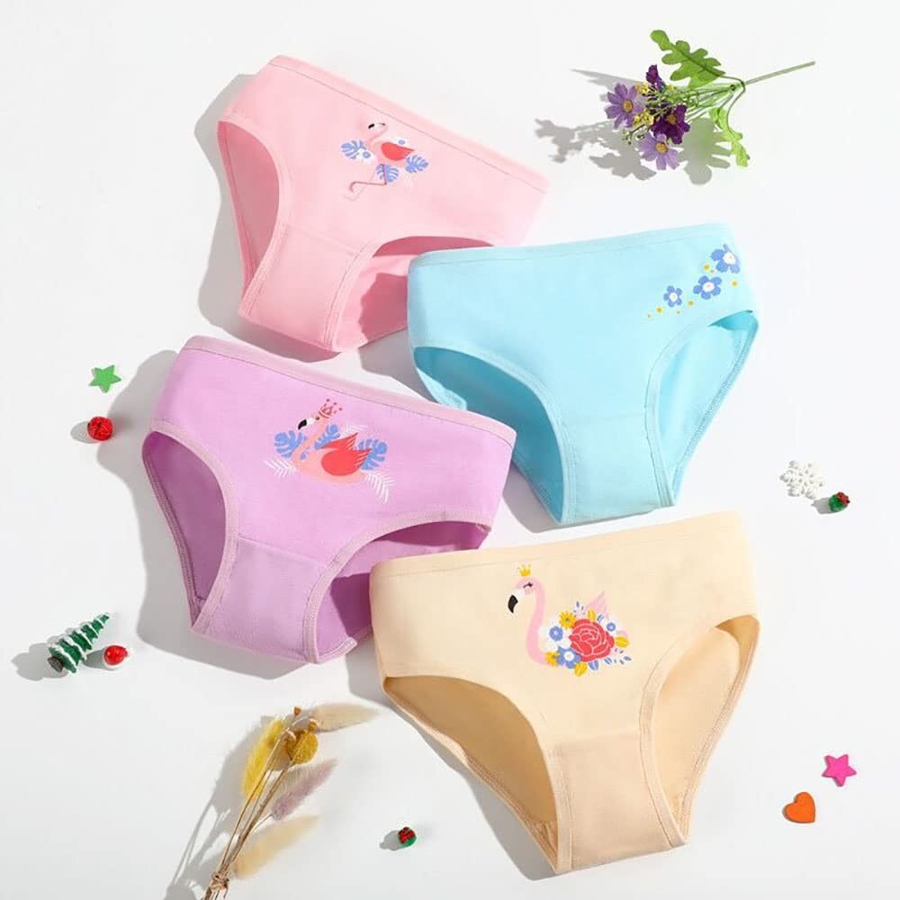 Girls Underwear Cotton Briefs Underpants 8 Pack, Flamingo and Cat, …